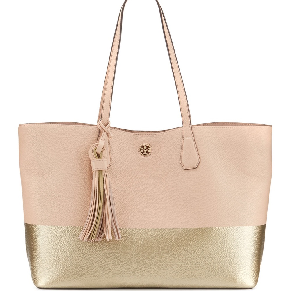 Tory Burch Perry Blush/Gold Tote